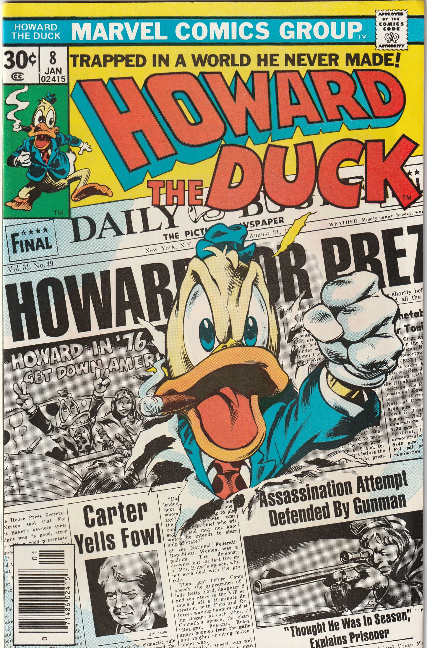 Howard the Duck #8 (1977) - Howard the Duck for President!