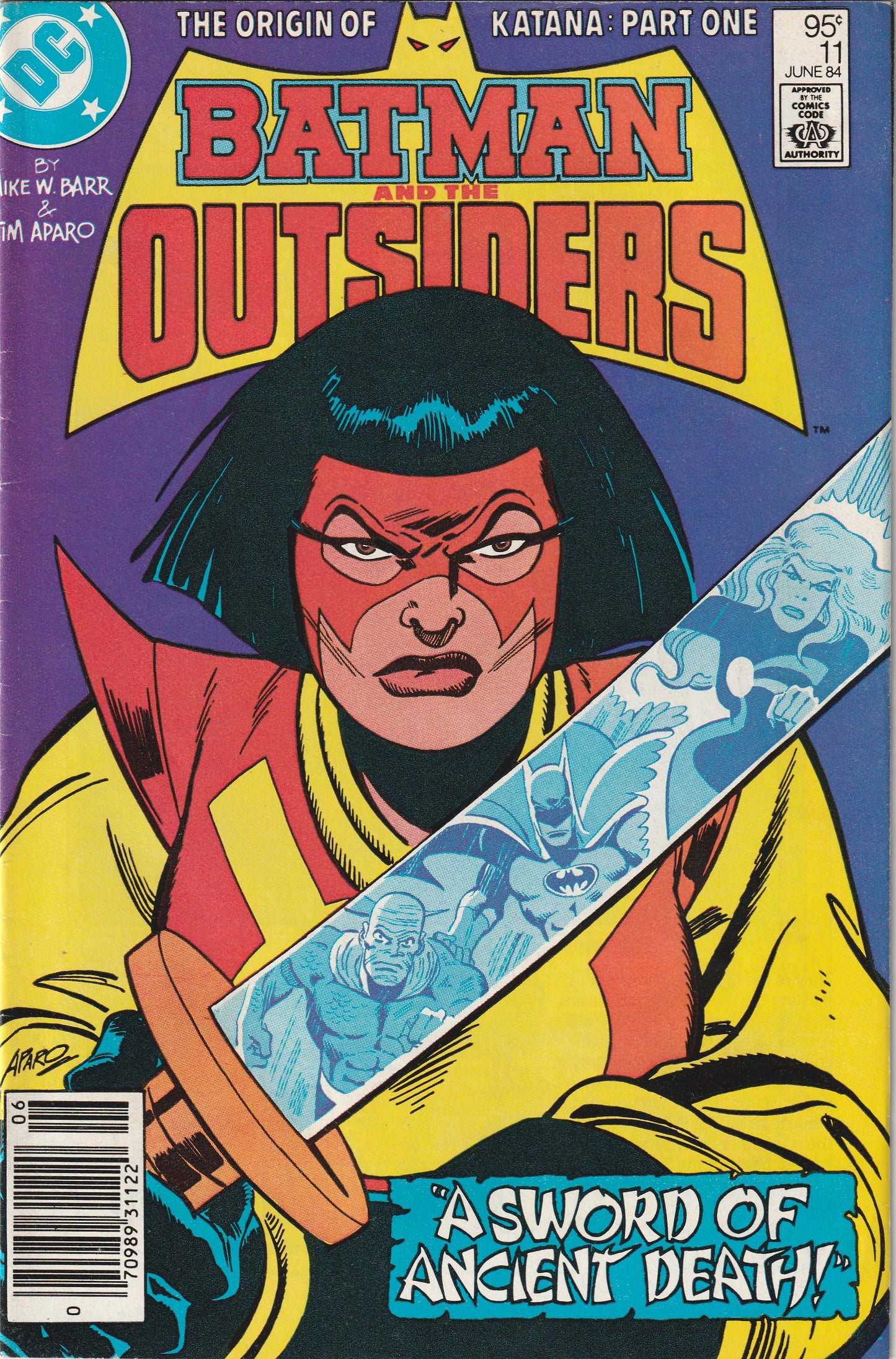 Batman And The Outsiders #11 (1984) - Origin of Katana (Part 1), Canadian Price Variant