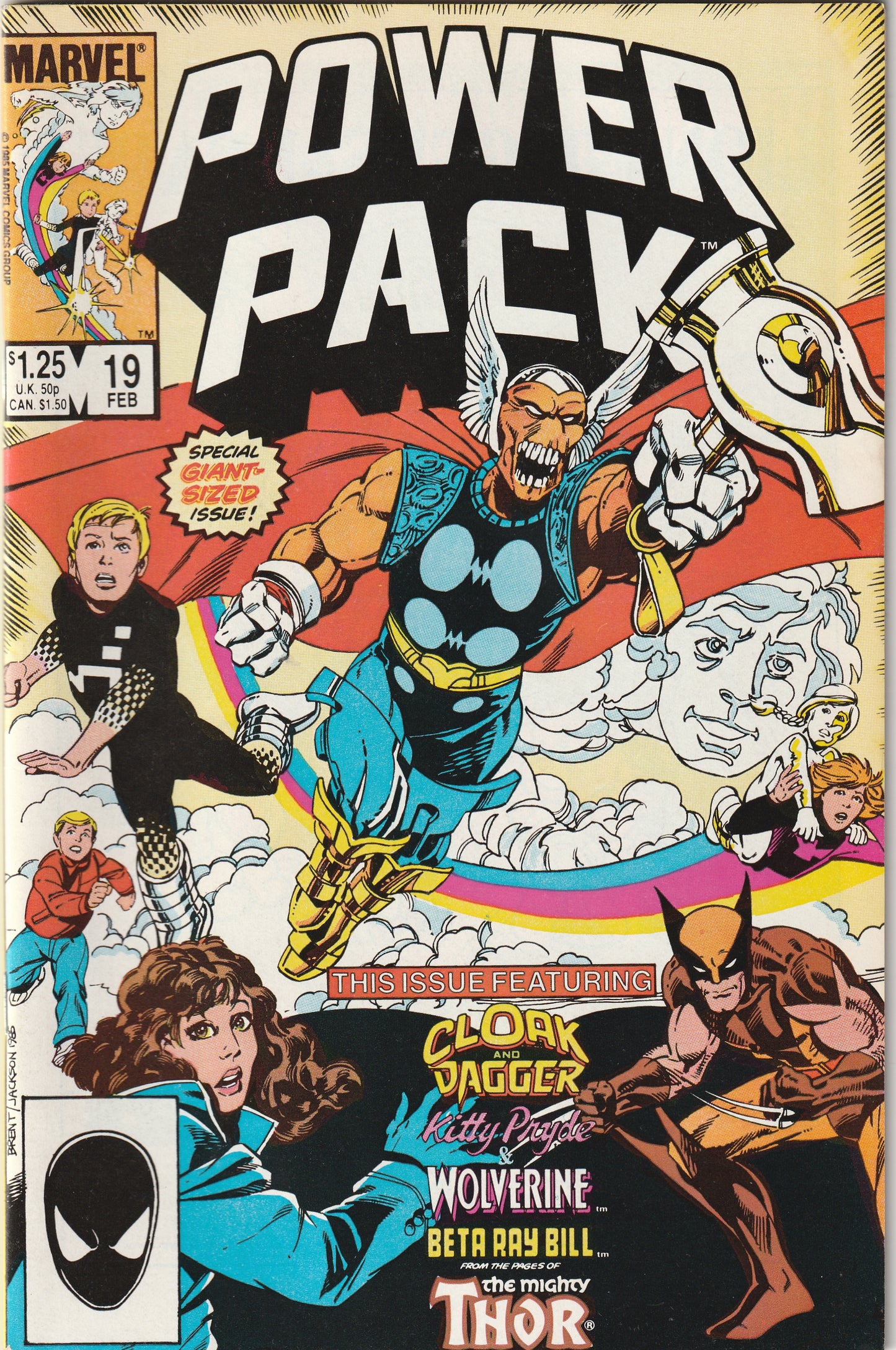 Power Pack #19 (1986) - Cloak & Dagger, Wolverine appearances