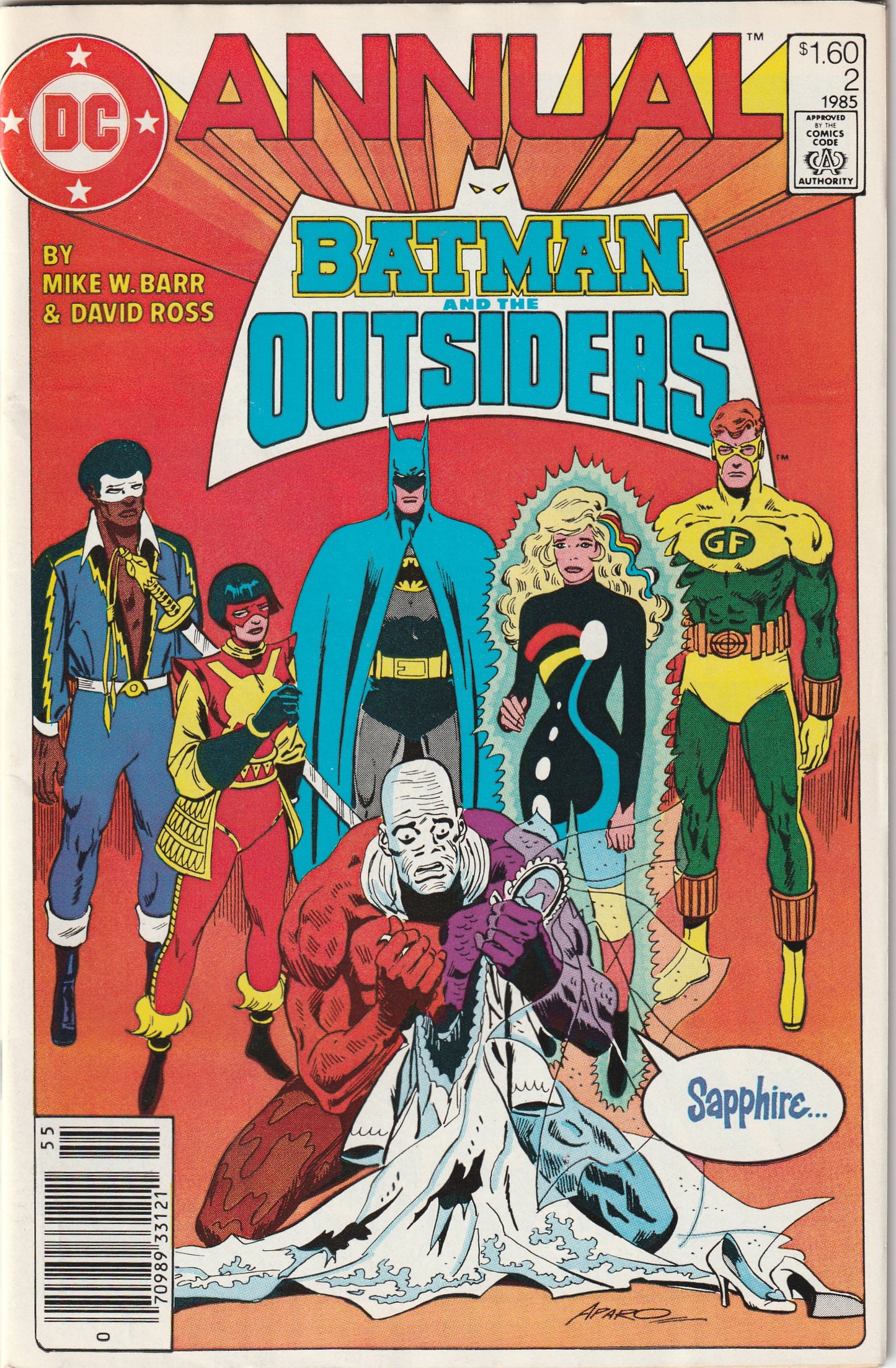 Batman And The Outsiders Annual #2 (1985) - Metamorpho & Sapphire Stagg marry, Canadian Price Variant
