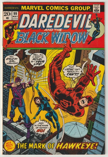 Daredevil #99 (1973) - Hawkeye Appearance, Daredevil destroys Hawkeye's Bow