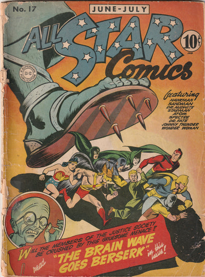 All Star Comics #17 (1943) - 2nd appearance of Brain Wave