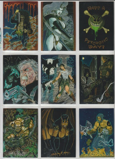 1995 Krome Productions- Evil Ernie "Glow in the Dark"" Chromium Series 2 - Complete base set