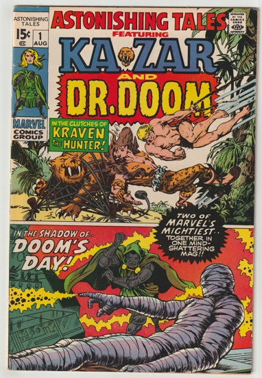 Astonishing Tales #1 (1970) Featuring Ka-Zar and Dr. Doom