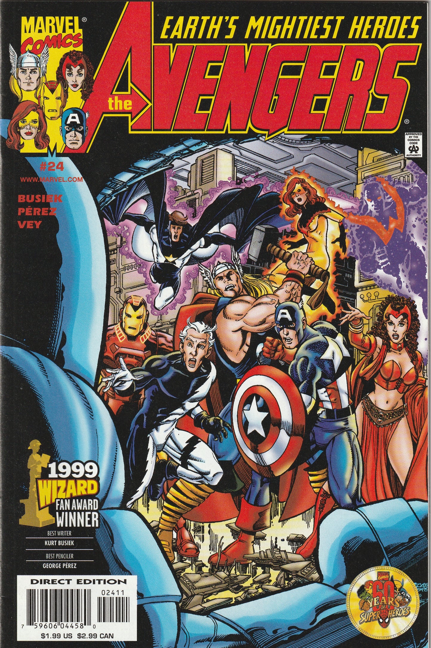 Avengers (Vol 3) #24 (2000) - Jim Hammond original Human Torch Appearance