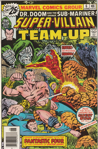 Super Villain Team-Up #6 (1976) - Fantastic Four & The Shroud Appearance