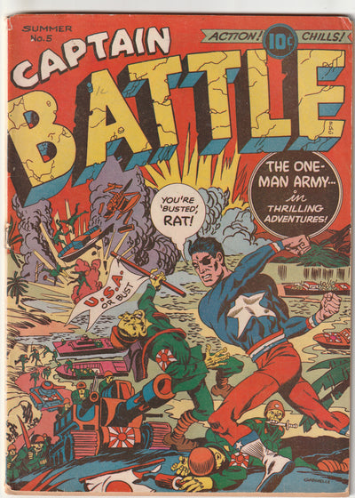 Captain Battle #5 (1943) - Origin of Blackout