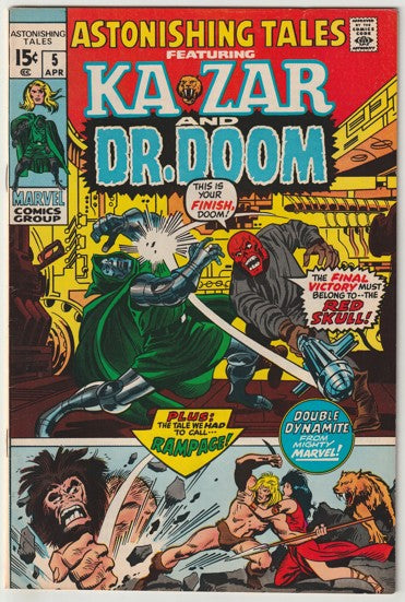 Astonishing Tales #5 (1971) Featuring Ka-Zar and Dr. Doom