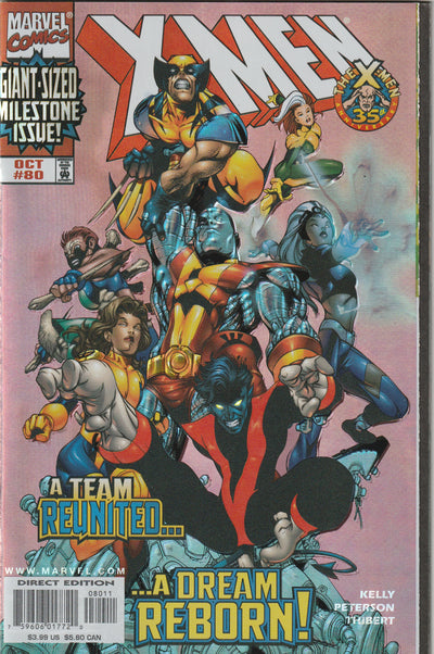 X-Men #80 (1998) - Holographic Foil-Etched Cover