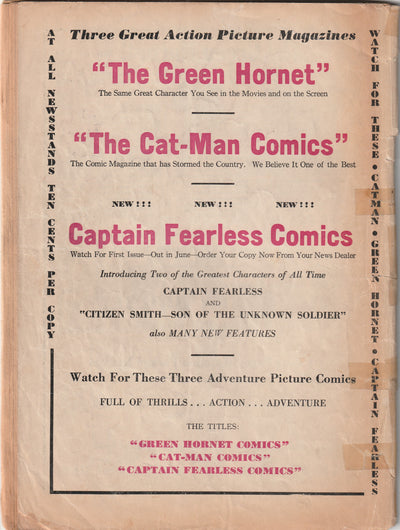 Cat-Man Comics #8 (1941) - Classic Hitler, Stalin & Mussolini cover