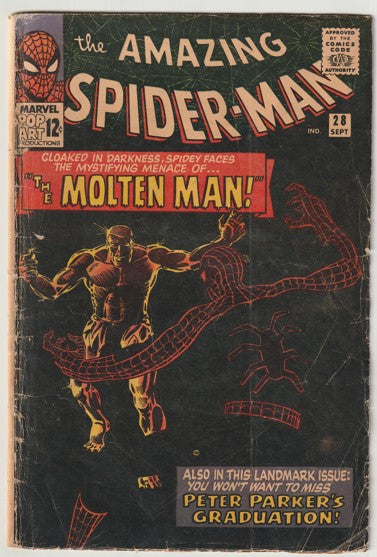 Amazing Spider-Man #28 (1965) - 1st App. & Origin of Molten Man