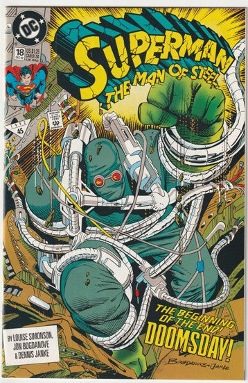 Superman: The Man of Steel #18 (1992) - 1st full appearance of Doomsday - 1st Printing