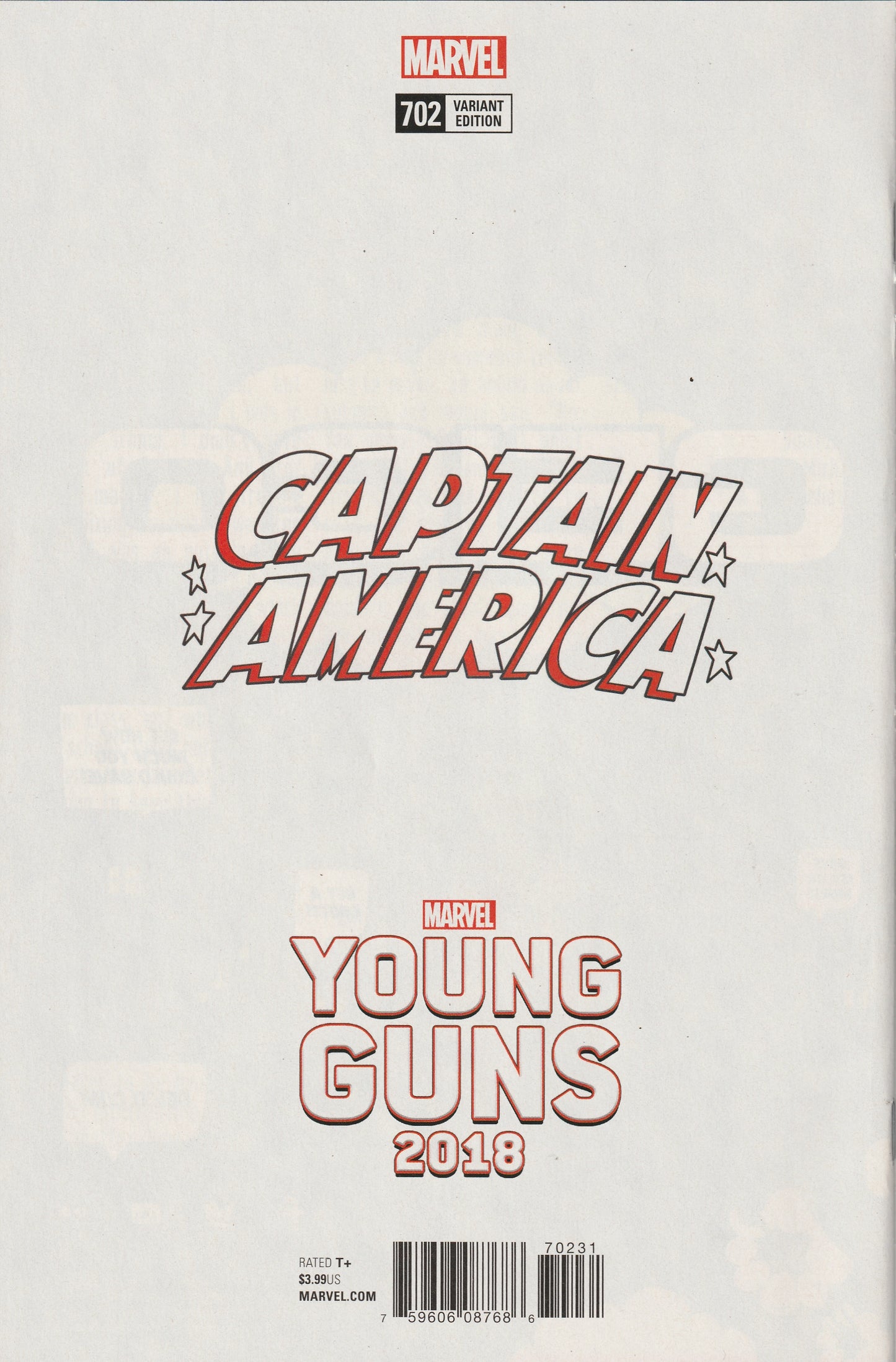 Captain America #702 (2018) - Pepe Larraz Young Guns Variant Cover