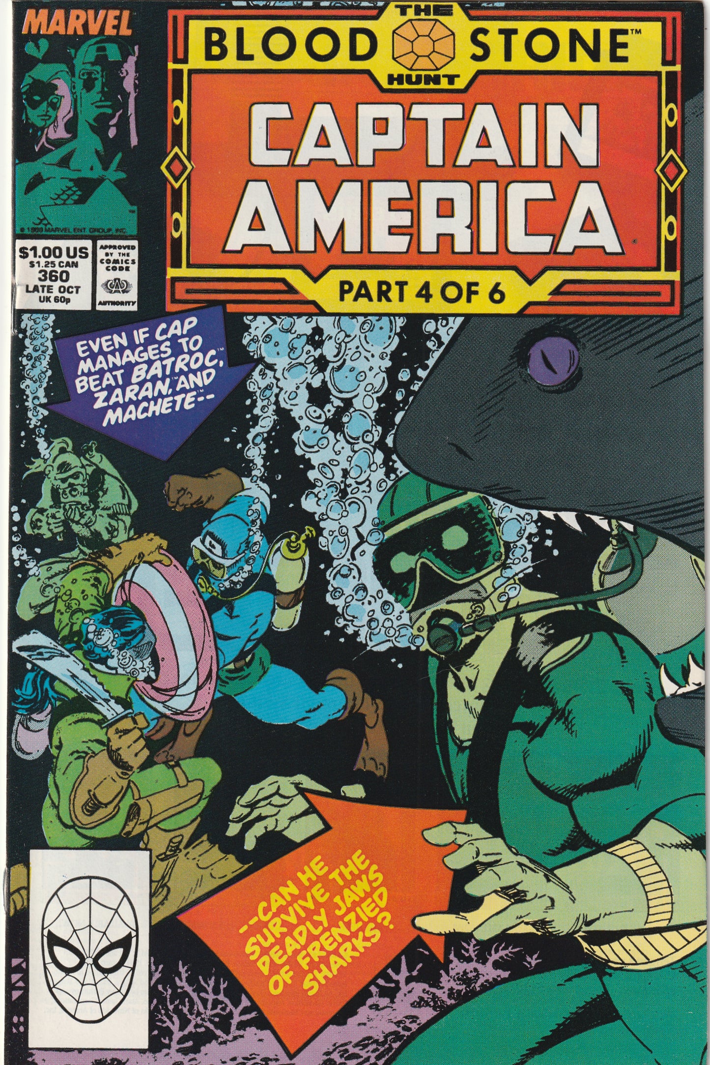 Captain America #360 (1989) - 2nd Cameo Appearance of Crossbones