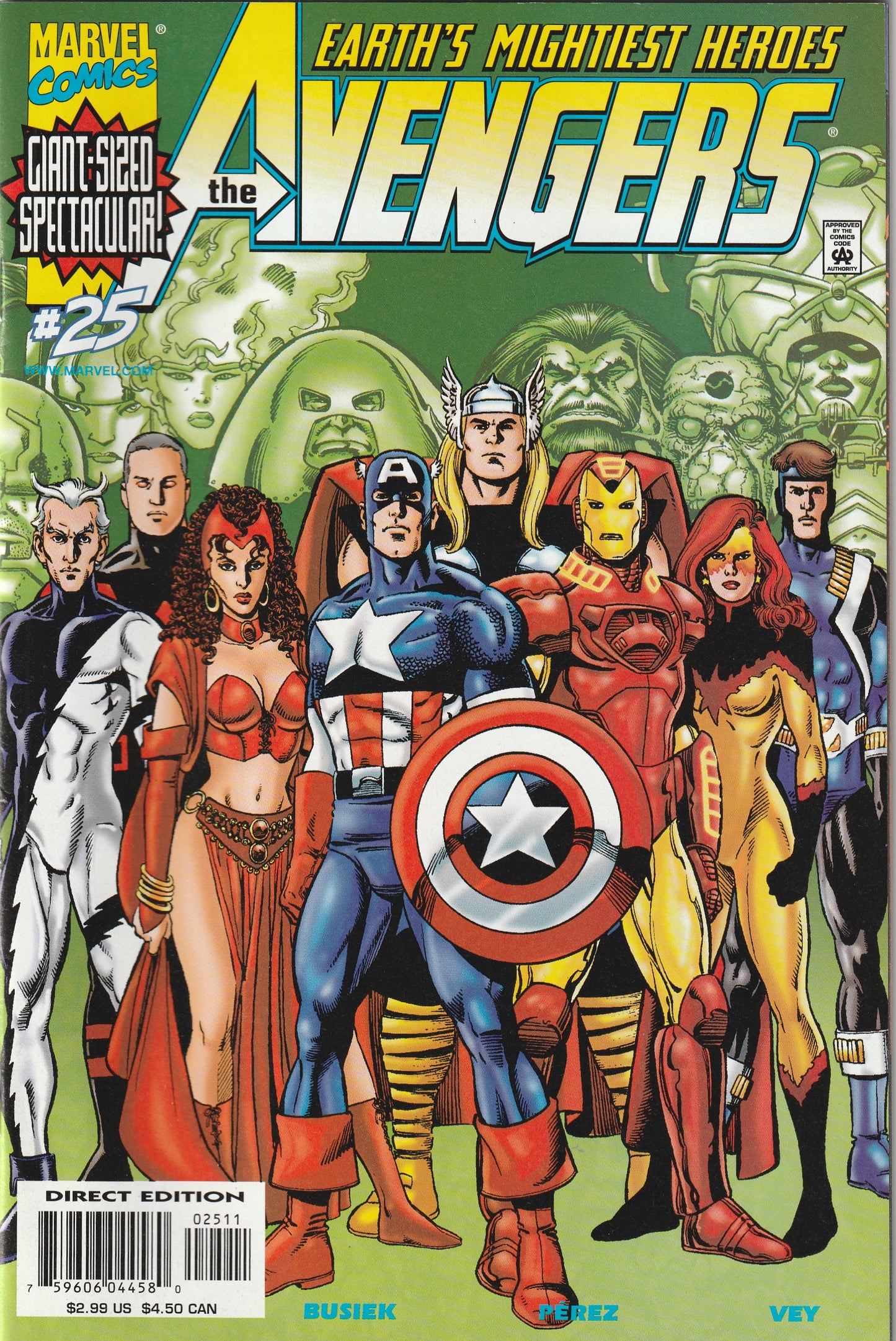 Avengers (Vol 3) #25 (2000) - Captain America leaves active team roster