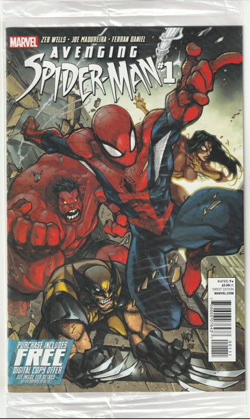Avenging Spider-Man #1 (2012) - Polybagged Joe Madureira Cover Art