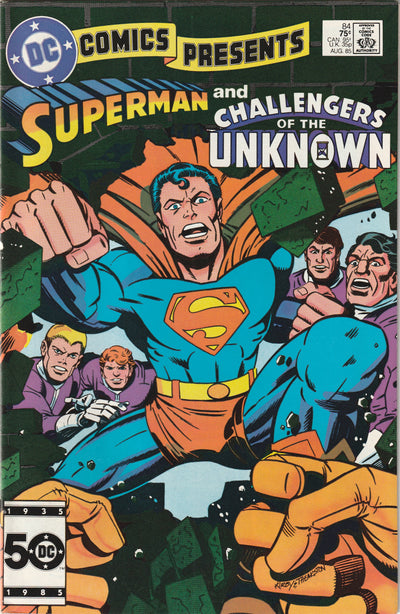 DC Comics Presents #84 (1985) - Superman and Challengers of the Unknown - Final artwork by Jack Kirby published at DC