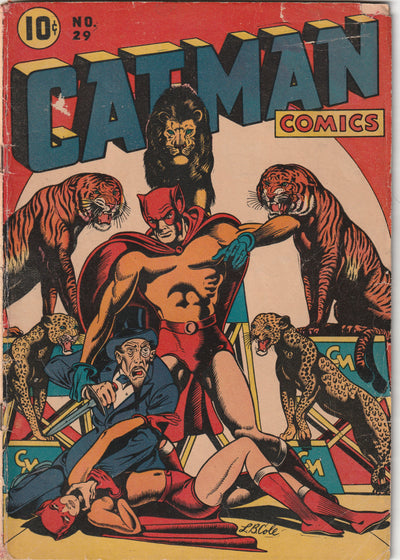 Cat-Man Comics #29 (1945) - Classic L.B. Cole cover