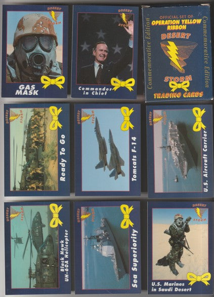1991 Operation Yellow Ribbon Desert Storm trading card box set
