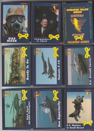 1991 Operation Yellow Ribbon Desert Storm trading card box set