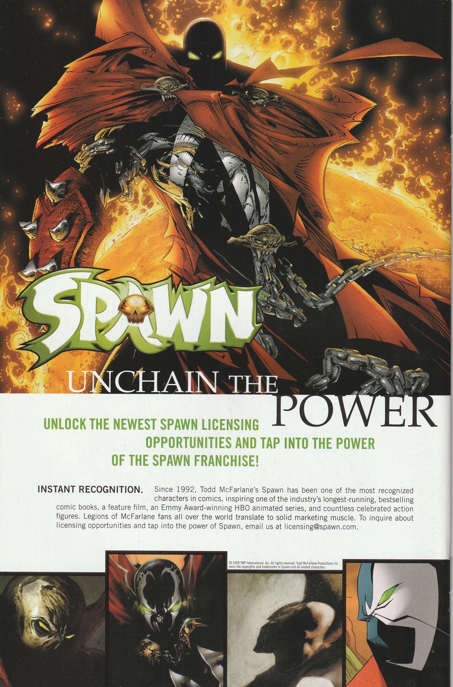 Spawn #190 (2009) - Capullo & McFarlane cover art