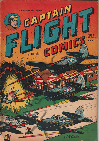 Captain Flight #8 (1945) - L.B. Cole cover