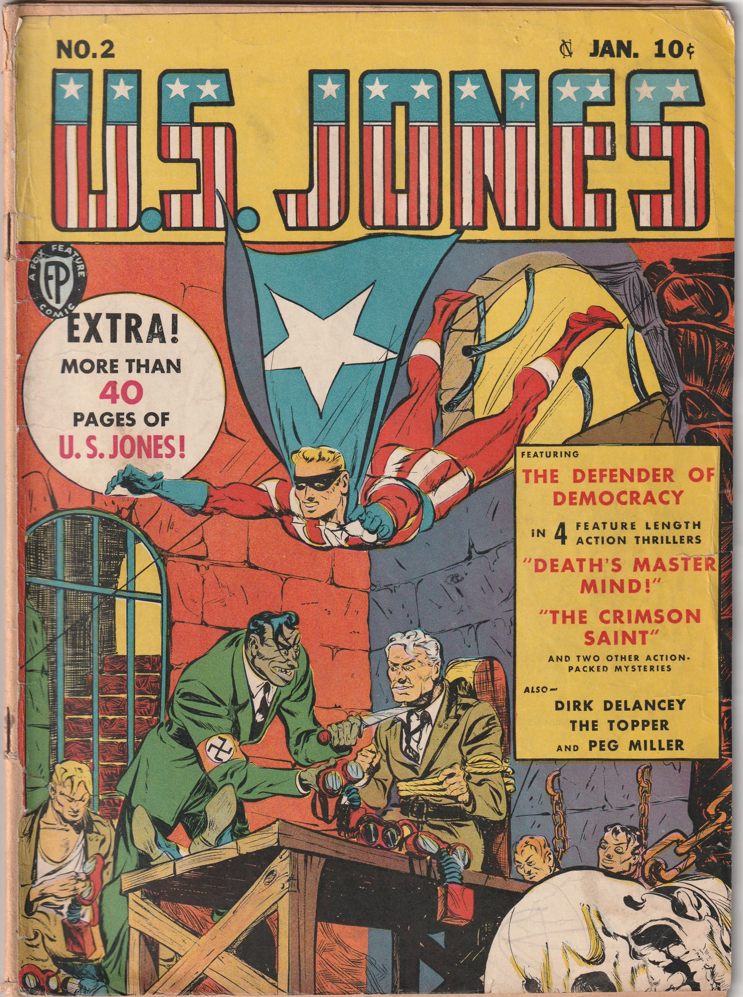 U.S. Jones #2 (1942) - Classic Nazi cover