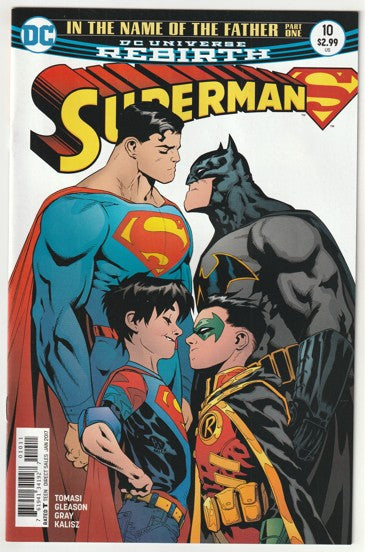 Superman #10 (2017) - Rebirth - 1st meeting of Jon Kent, Superboy and Damian Wayne, Robin