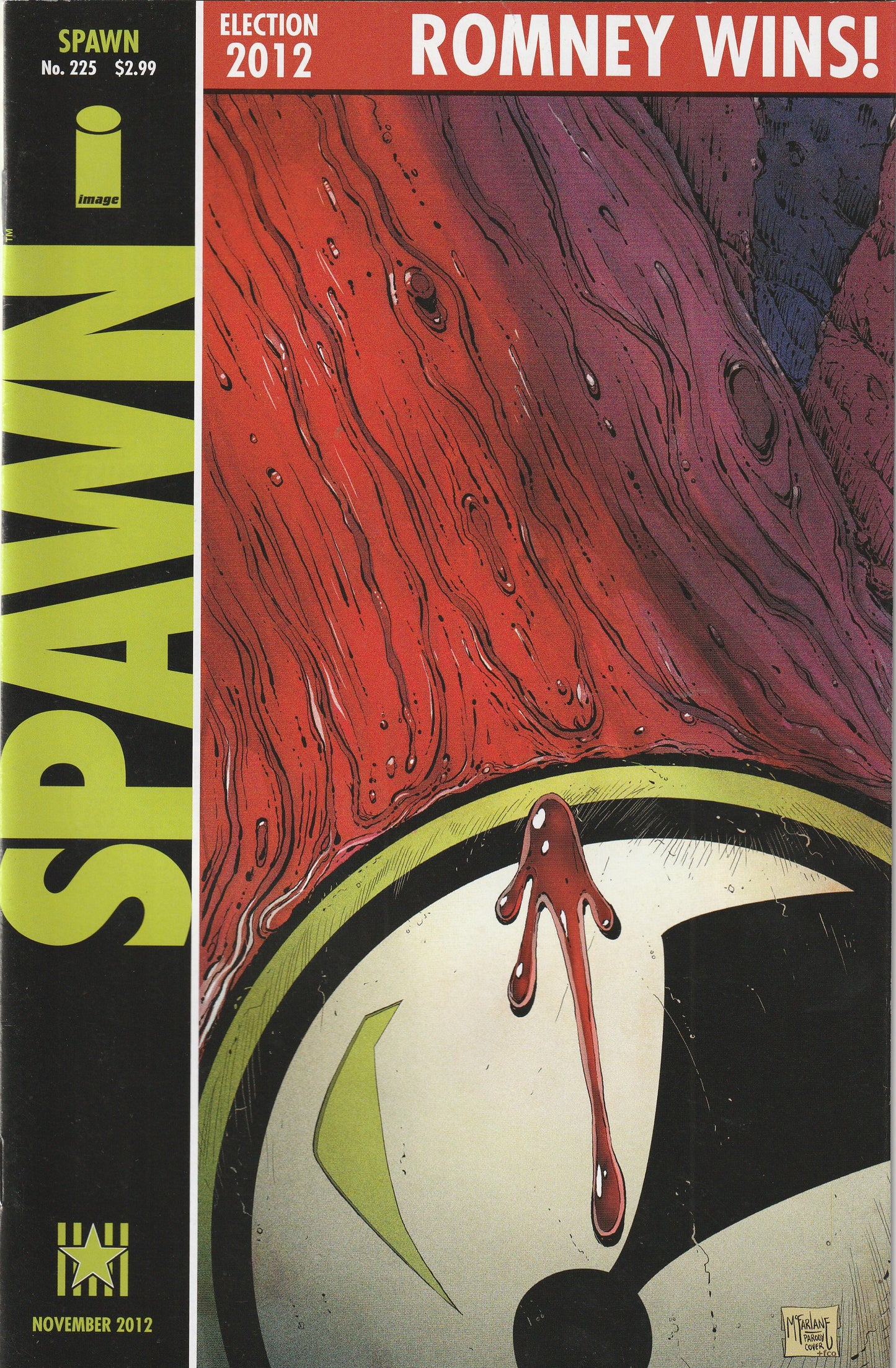 Spawn #225 (2012) - Watchmen #1 Homage, Mitt Romney Variant