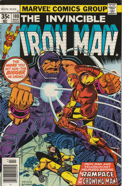 Iron Man #108 (1978) - Growing Man Appearance