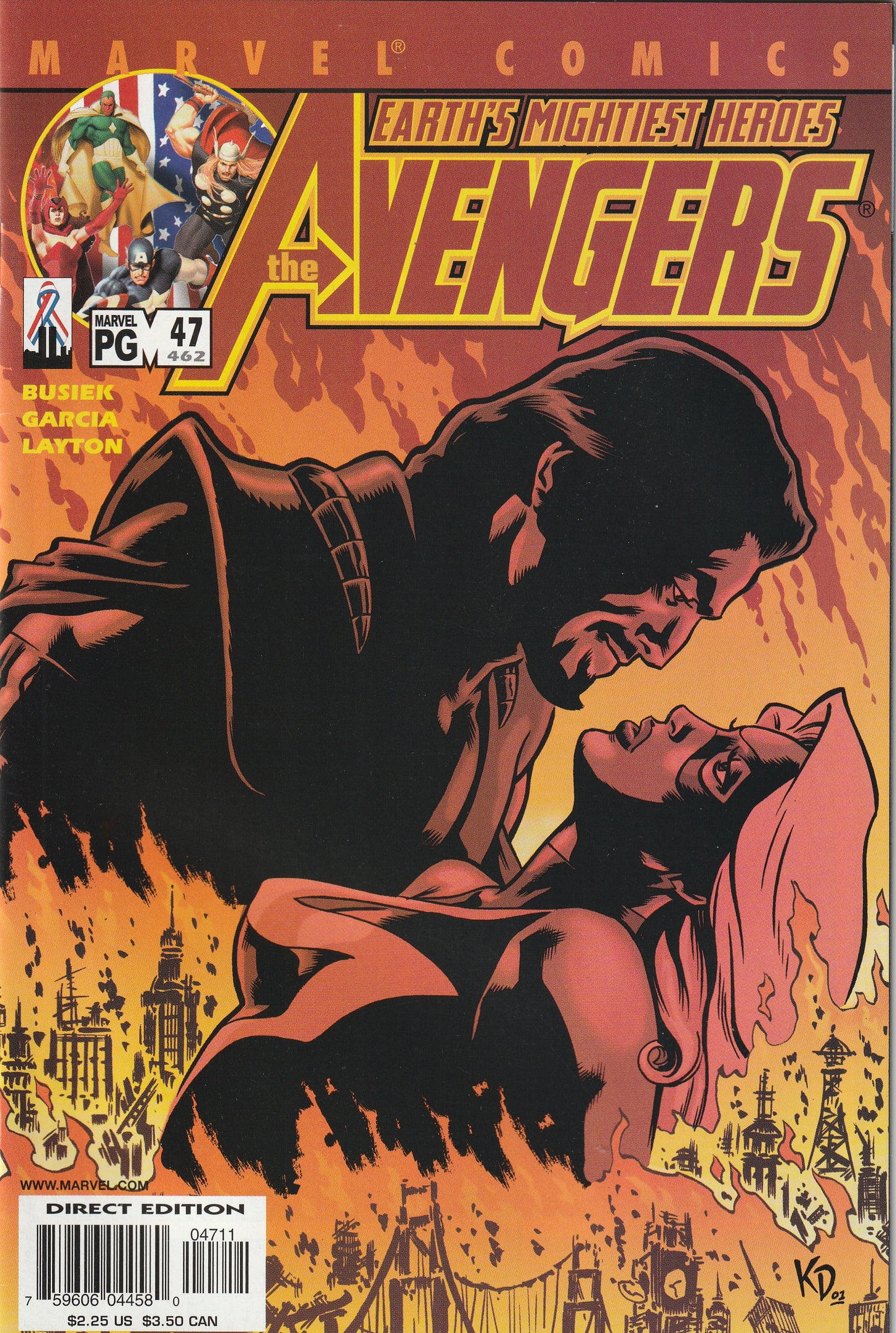 Avengers (Vol 3) #47/462 (2001) - Gone With the Wind cover spoof