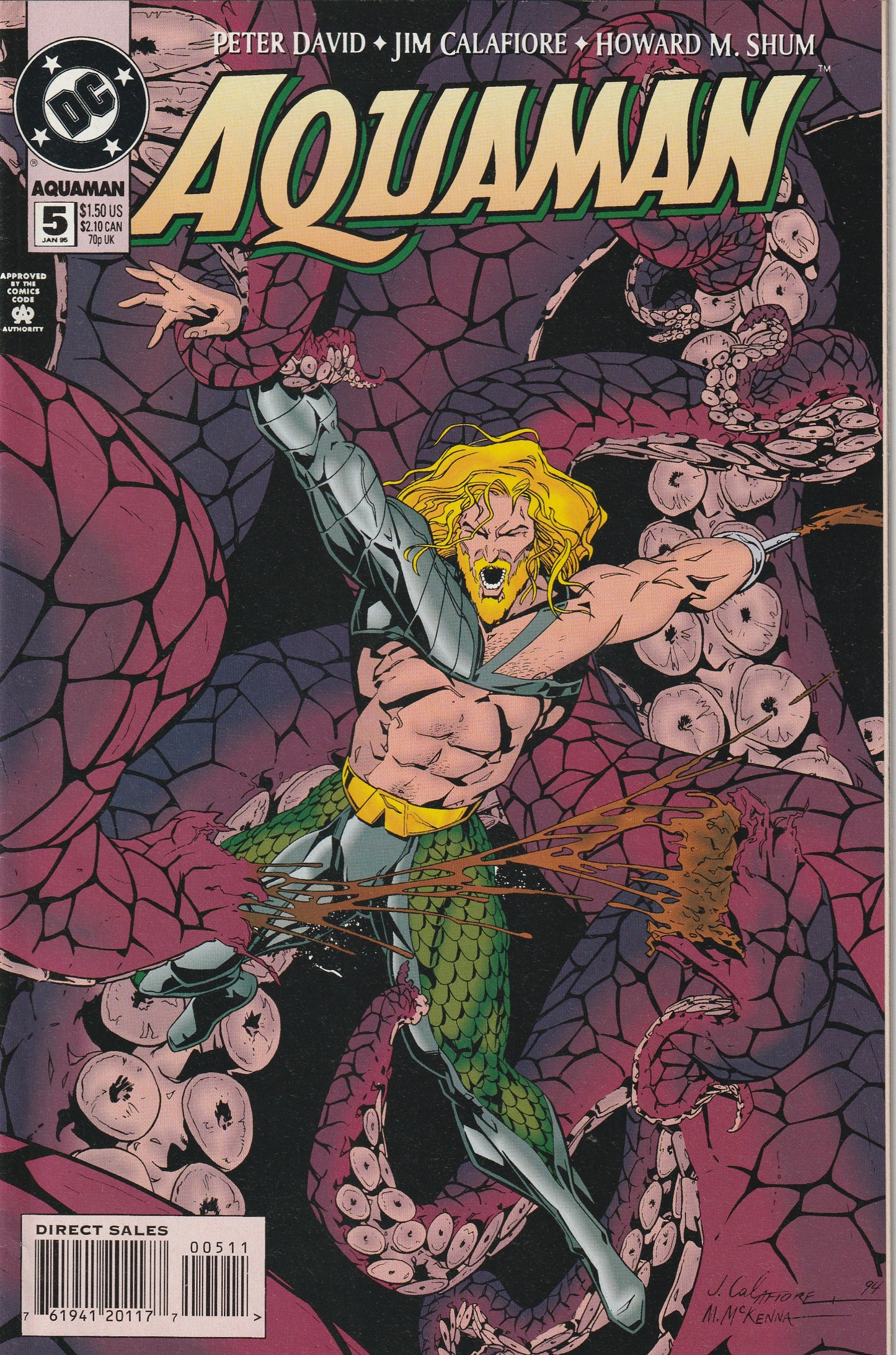 Aquaman #5 (Vol 5, 1995) - 1st Appearance of Koryak