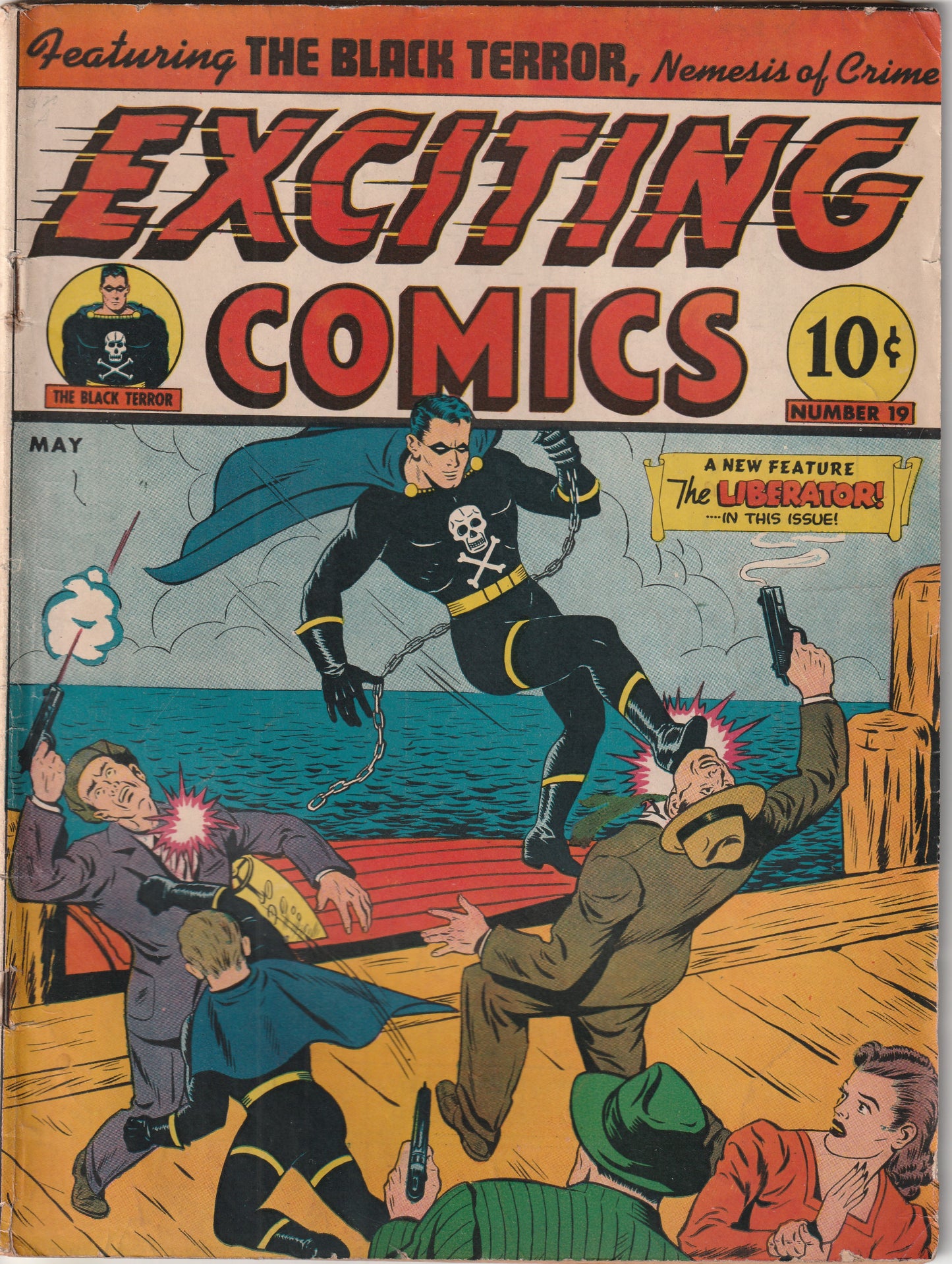 Exciting Comics #19 (1942) - Black Terror cover