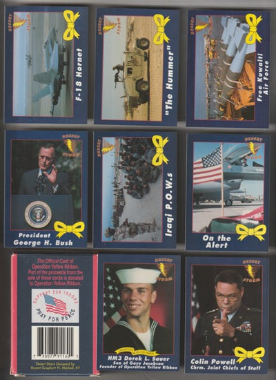 1991 Operation Yellow Ribbon Desert Storm trading card box set
