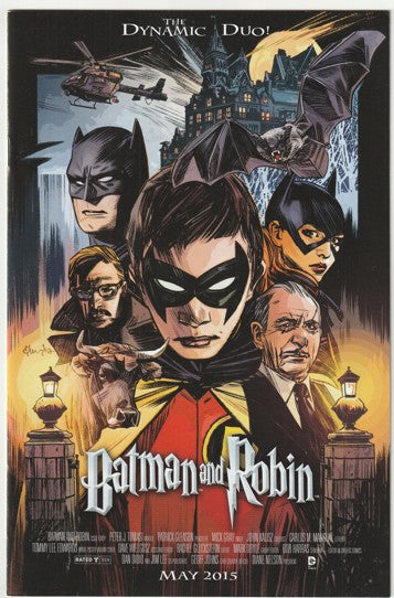 Batman and Robin #40 (2015) - Tommy Lee Edwards Movie Poster Variant Cover - Harry Potter