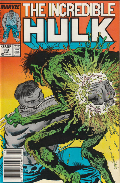 Incredible Hulk #334 (1987) - Todd McFarlane Grey Hulk - Newsstand edition