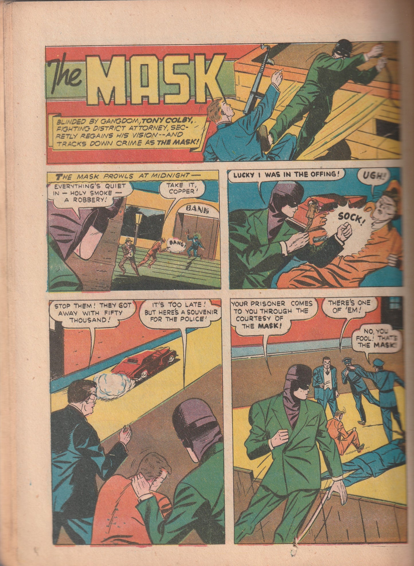 Exciting Comics #19 (1942) - Black Terror cover