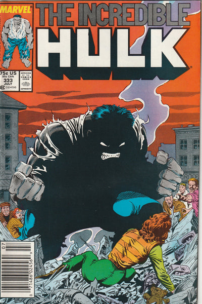 Incredible Hulk #333 (1987) - Todd McFarlane Grey Hulk - Newsstand edition