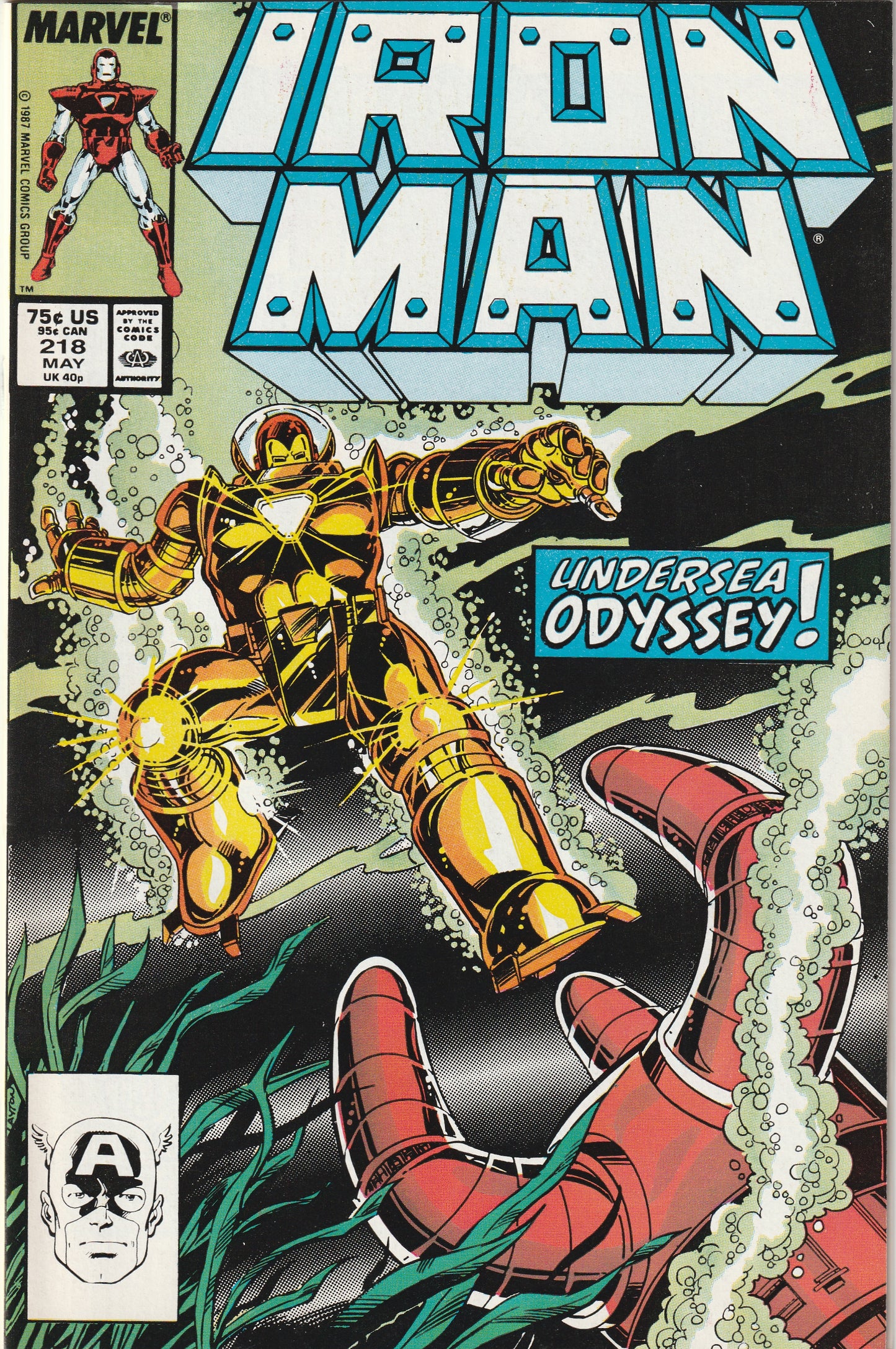 Iron Man #218 (1987) - 1st appearance of Iron Man's Hydro Armor