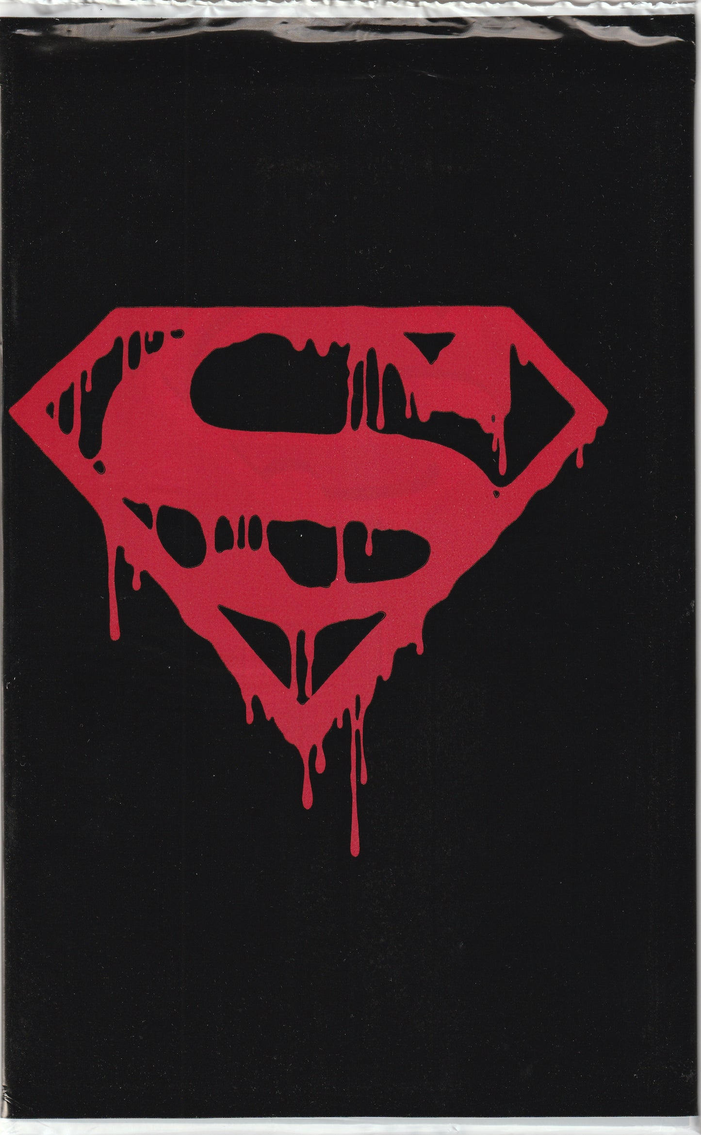 Superman #75 (Vol 2, 1993) - Death of Superman Black Bag Edition. Gravestone Cover inside.