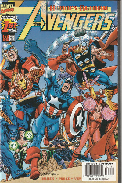 Avengers #1 (1998) - Heroes Return - George Perez wraparound cover