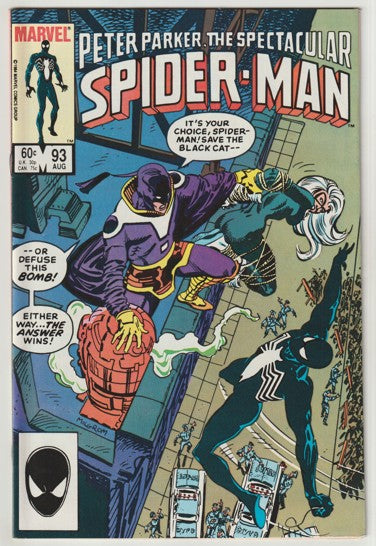 Peter Parker The Spectacular Spider-Man #93 (1984) - Black costume