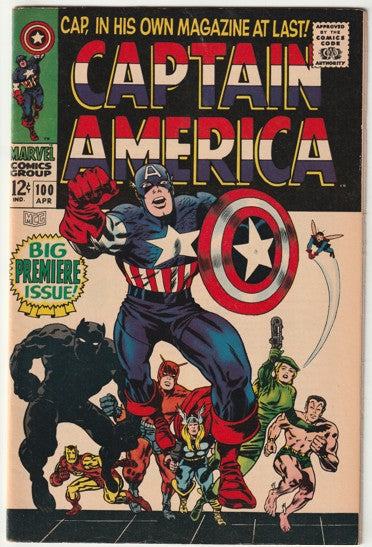 Captain America #100 (1968) - 1st Solo Captain America series
