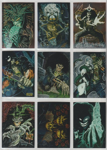 1995 Krome Productions- Evil Ernie "Glow in the Dark"" Chromium Series 2 - Complete base set