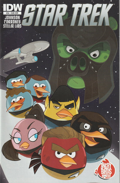 Star Trek #34 (2014) - Craig Rousseau Angry Birds Subscription Variant Cover