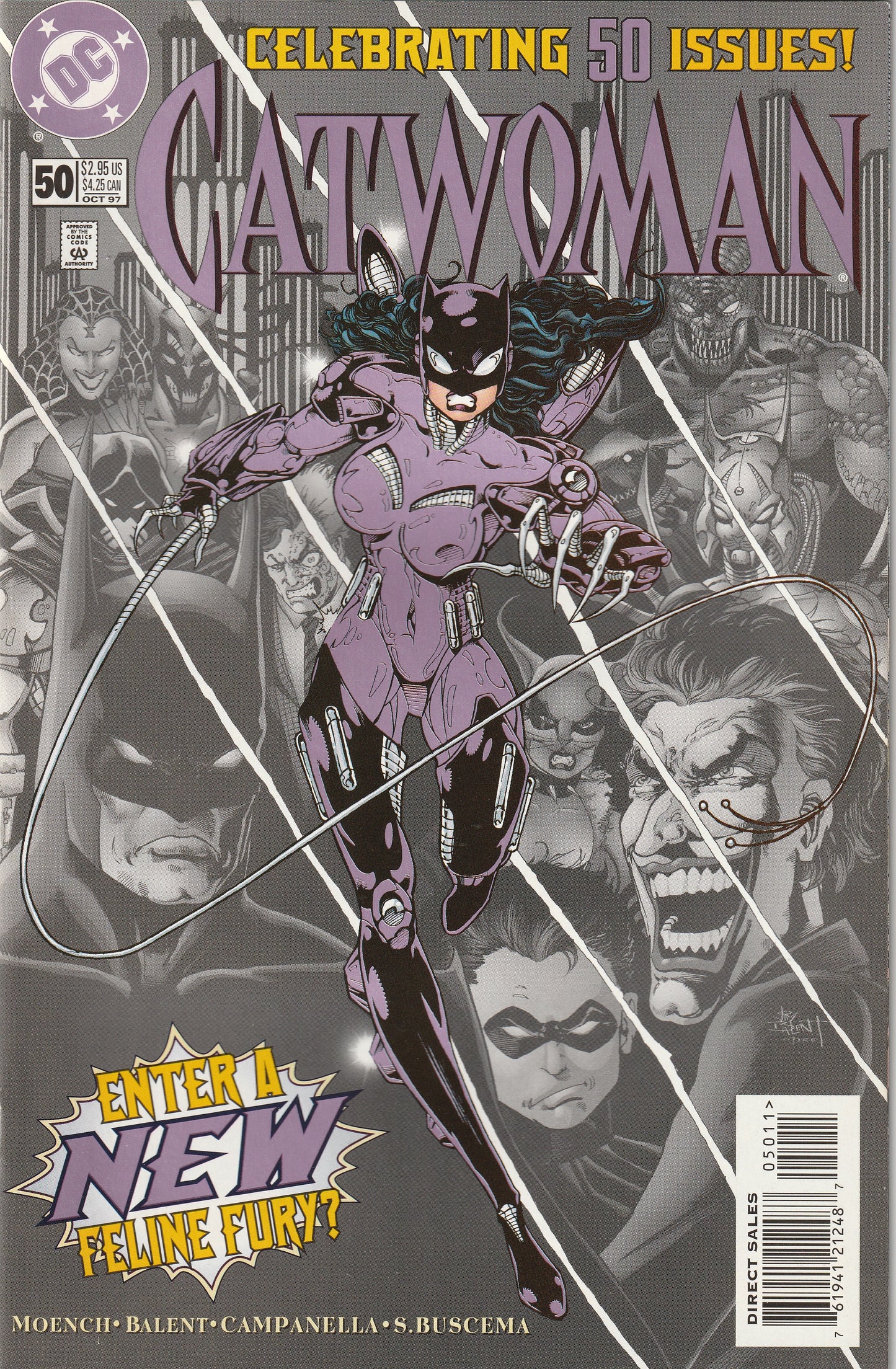 Catwoman #50 (1997) - Doug Moench, Jim Balent - Metallic ink cover