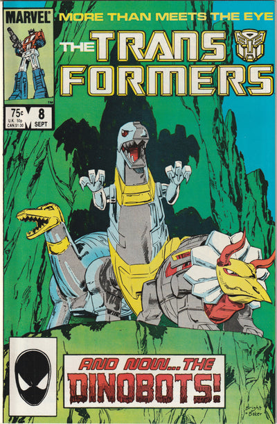 Transformers #8 (1985) - 1st Full Appearance of the Dinobots