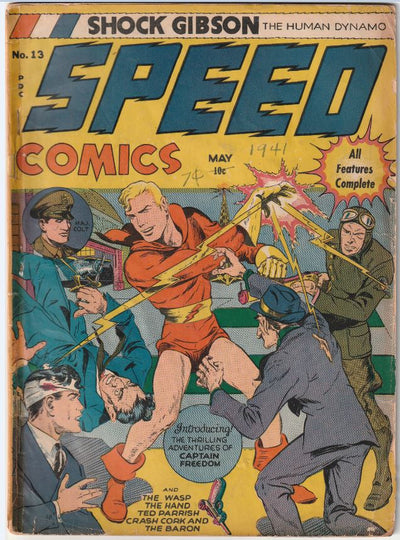 Speed Comics #13 (1941) - Intro Captain Freedom & Young Defenders