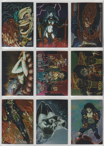 1995 Krome Productions- Evil Ernie "Glow in the Dark"" Chromium Series 2 - Complete base set