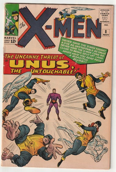 X-Men #8 (1964) - 1st Appearance Unus the Untouchable